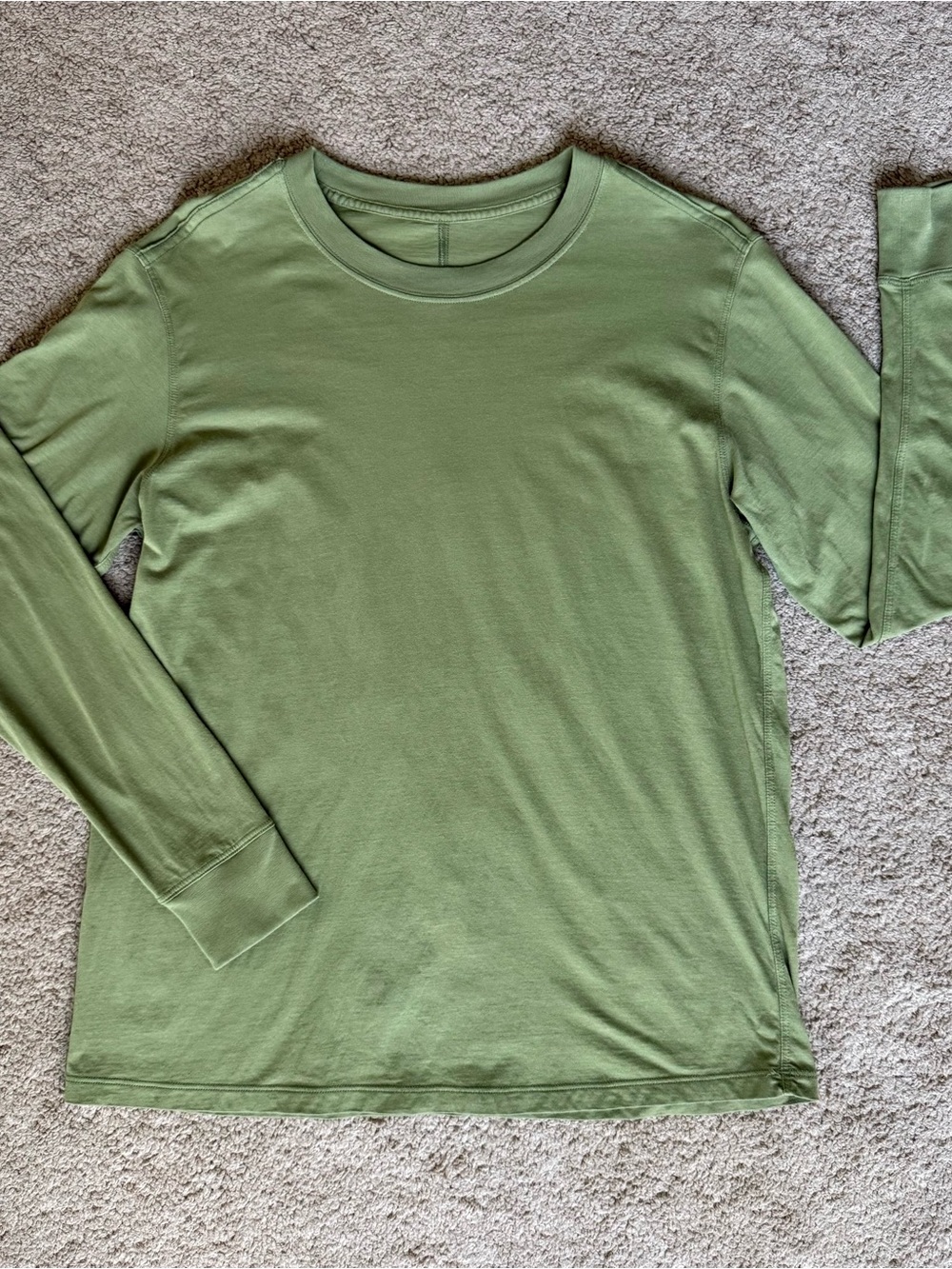 lululemon athletica All Yours Cotton Bronze Green Long Sleeve Tee